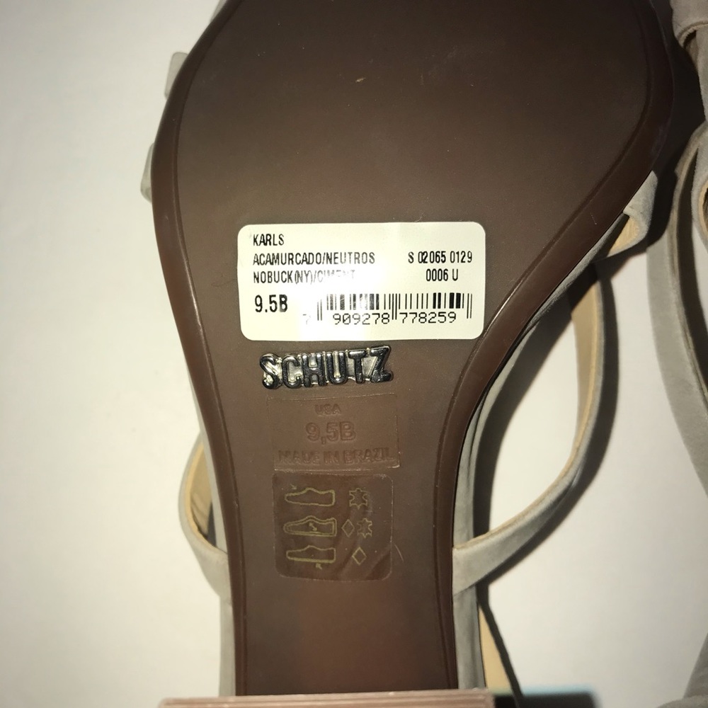 Schutz Sandal Heels Karls Size 9.5B gray - Picture 7 of 10